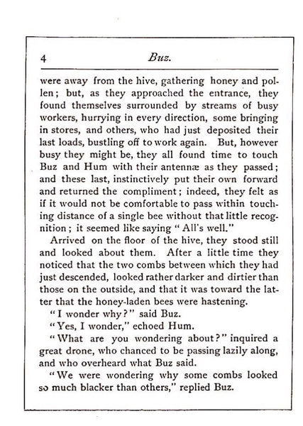 Buz The Life and Adventures of a Honey Bee by Maurice Noel 1898