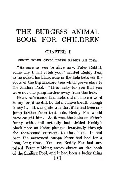 The Burgess Animal Book for Children by Thornton W Burgess 1922