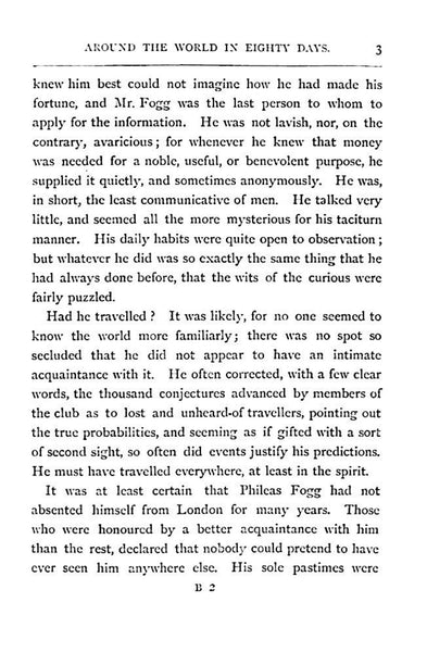 Around the World in 80 Days by Jules Verne, 1873 translated by Geo M Towle