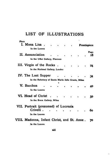 Leonardo da Vinci, Art Masterpieces in Colour, 1907