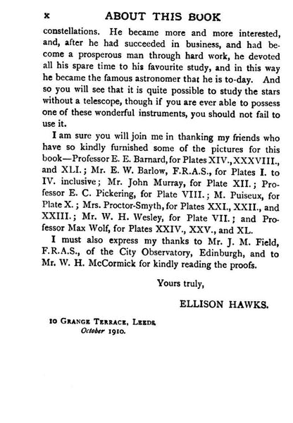 Stars Shown to the Children by Ellison Hawks, 1910